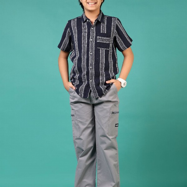 V-Mart Boys Opaque Striped Casual Shirt
