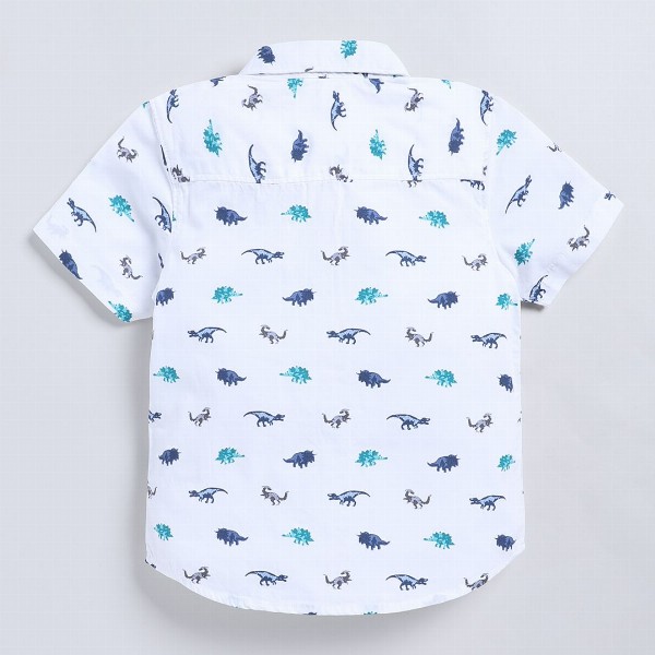 Happy Faces Kids Boys Printed Pure Cotton Casual Shirt