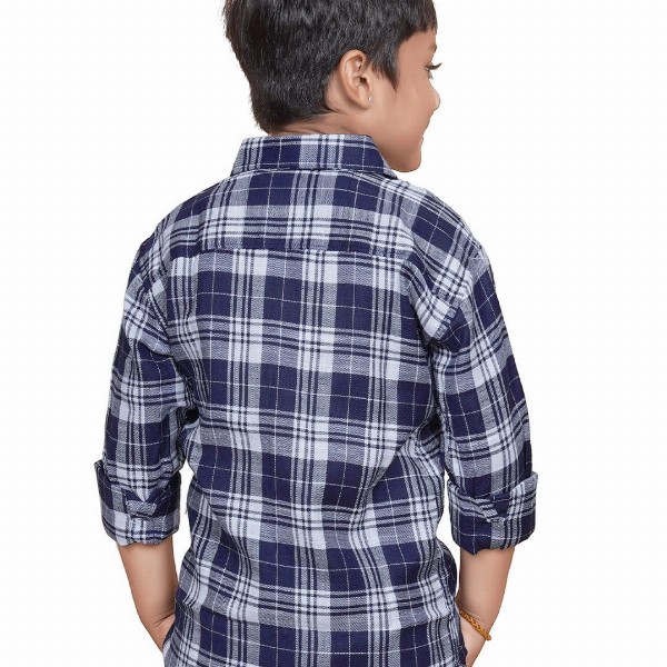 SKY PEARL Boys Tartan Checks Opaque Checked Casual Shirt
