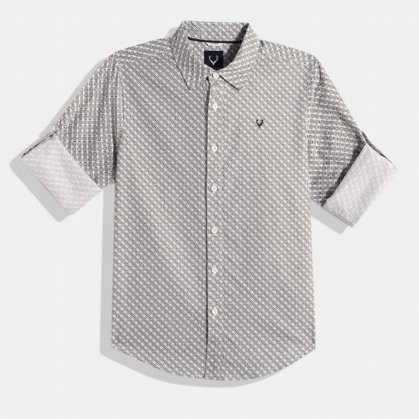 Allen Solly Junior Boys Printed Pure Cotton Casual Shirt