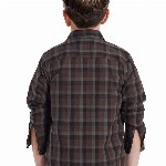 RARE ONES Boys Spread Collar Tartan Checked Cotton Casual Shirt