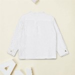 max Boys Textured Spread Collar Pure Cotton Casual Shirt