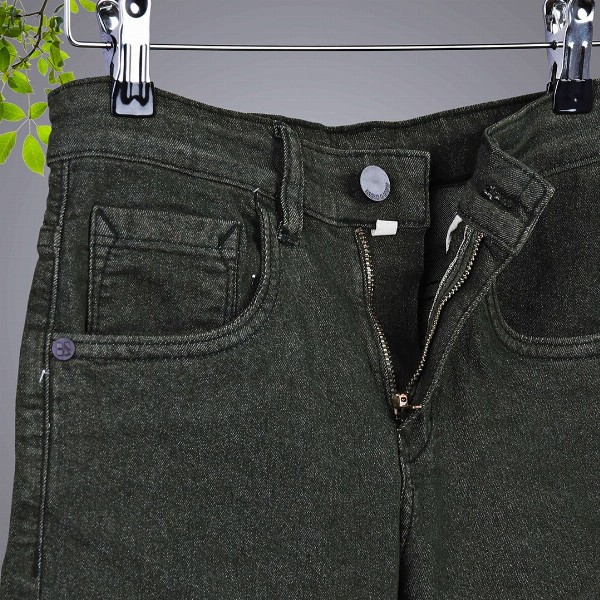 HERE&NOW Boys Straight Fit Mid Rise Clean Look Stretchable Jeans