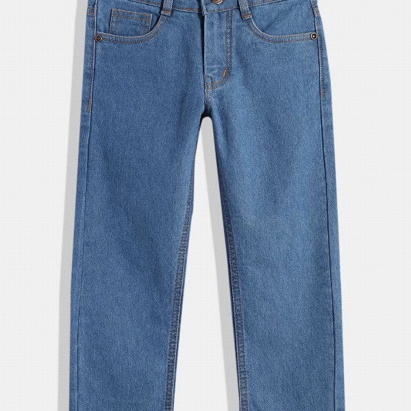 Urbano Juniors Boys Blue Solid Slim Fit Stretchable Jeans