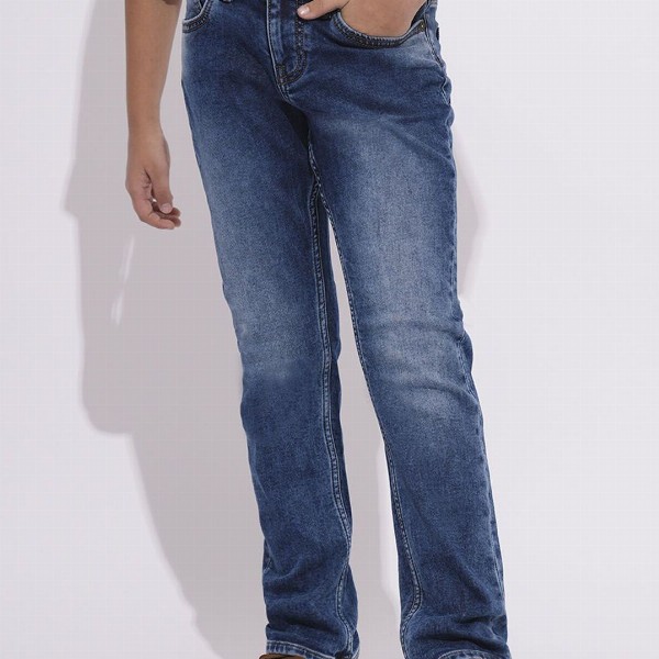 Jack & Jones Junior Boys Straight Fit Denim Cotton Heavy Fade Jeans