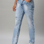 UTH by Roadster Boys Slim Fit Low Distress Heavy Fade Stretchable Jeans