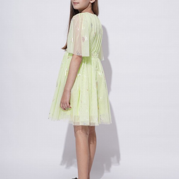 Vero Moda Printed Flared Sleeve Fit & Flare Dress