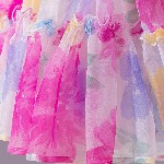 Miss & Chief Girls Floral Printed Flared Sleeve Fit & Flare Dress