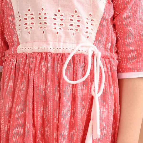 Sangria Girls Printed Cotton A-Line Dress