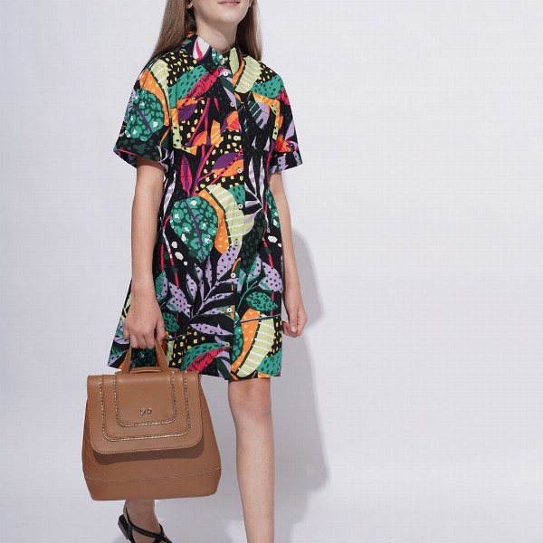 Vero Moda Tropical Printed A-Line Dress