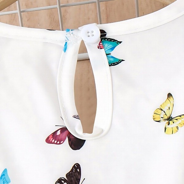 BAESD Girls Conversational Print Round Neck Puff Sleeves Cotton Fit & Flare Dress