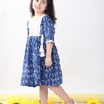 Sangria Girls Printed Cotton Knee Length Dresses
