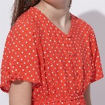 Vero Moda Polka Dot Print Puff Sleeve Fit & Flare Dress