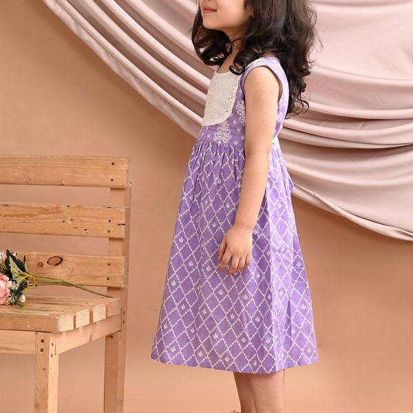 Sangria GirlsPrinted Cotton A-Line Midi Dress