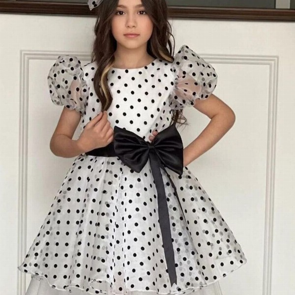 BAESD Polka Dot Printed Fit & Flare Dress
