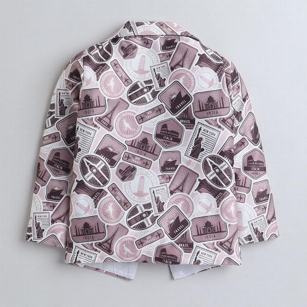 BAESD Boys Notched Lapel Collar Single-Breasted Blazer with Trouser & T-Shirt 3-piece Suit