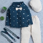 BUMZEE Boys Printed Shirt with Trousers
