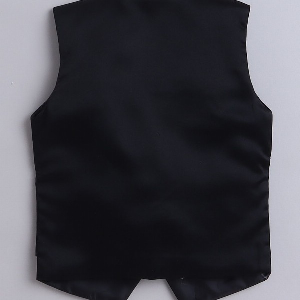 BAESD Boys 3 Pieces Checked Embellished Single-Breasted Suits