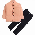 BAESD Boys Full Sleeves Soft Padded Two Piece Bandhgala Suit Set