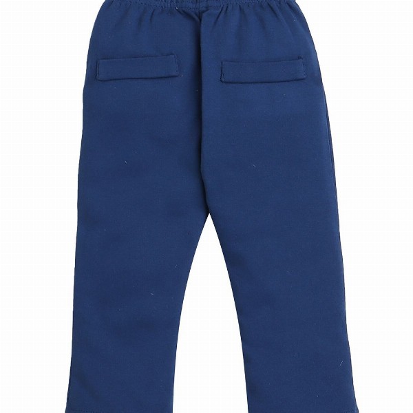 BUMZEE Boys Navy Blue & White Printed Shirt with Trousers