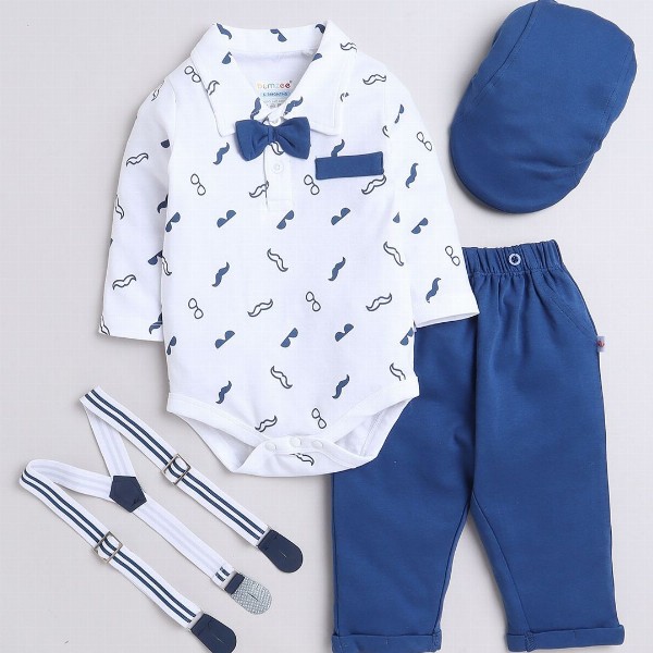 BUMZEE Boys Printed Pure Cotton Suit Set