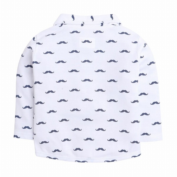 BUMZEE Boys Maroon & White Printed Shirt with Trousers