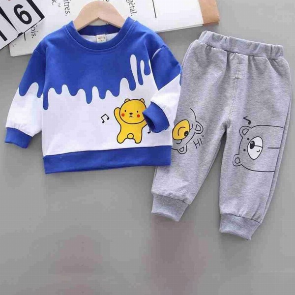 Pink Angel Unisex Kids Printed Pure Cotton Sweatshirt and Joggers