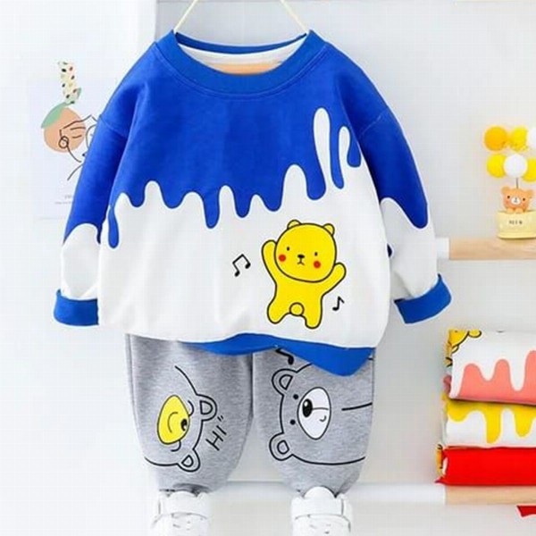 Pink Angel Unisex Kids Printed Pure Cotton Sweatshirt and Joggers