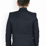 SG YUVRAJ Boys Navy-Blue Solid Regular-Fit Single-Breasted Blazer