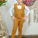 BT DEZINES Boys 3-Pcs Double-Breasted Party Suit