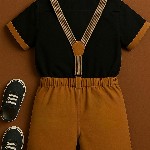 STINITY Black Pure Cotton Clothing Set