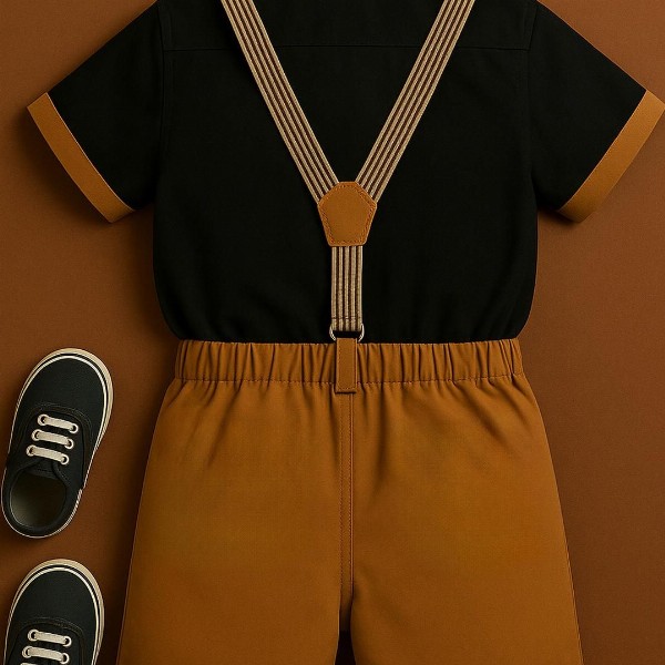 STINITY Black Pure Cotton Clothing Set