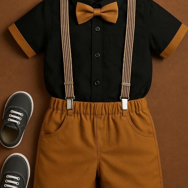 STINITY Black Pure Cotton Clothing Set