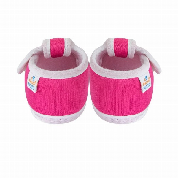 Neska Moda 3 To 12 Months Baby Boys & Baby Girls Cute Soft Cotton Pre-Walker Butterfly Booties (Toe to Heel Length - 11 cm, Red)