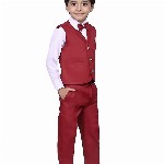 VALUE CREATION Boys Waistcoat Shirt & Trousers 3-Piece Suit