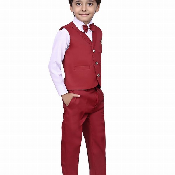 VALUE CREATION Boys Waistcoat Shirt & Trousers 3-Piece Suit
