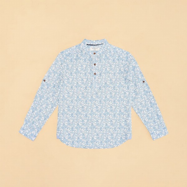 Pantaloons Junior Boys Floral Printed Opaque Casual Shirt