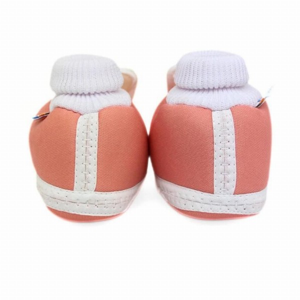 Neska Moda 3 To 12 Months Baby Boys & Baby Girls Cute Soft Cotton Pre-Walker Rabbit Face Booties (Toe to Heel Length - 12 cm, Light Pink)