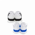Neska Moda 3 To 12 Months 2 Pair Newborn Unisex Baby Skin Friendly Soft Cotton Lace Shoe Booties (Toe to Heel Length - 12 cm, Blue, Black)