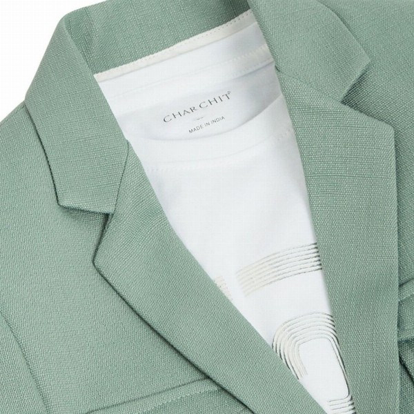 CHARCHIT Boys Full Sleeves  Blazers With T-Shirt