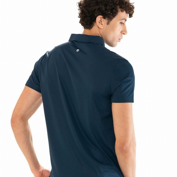 STRCH Men Anti Odour Solid Polo Collar T-shirt