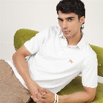 Andamen Men Solid Polo Collar Cotton T-Shirt
