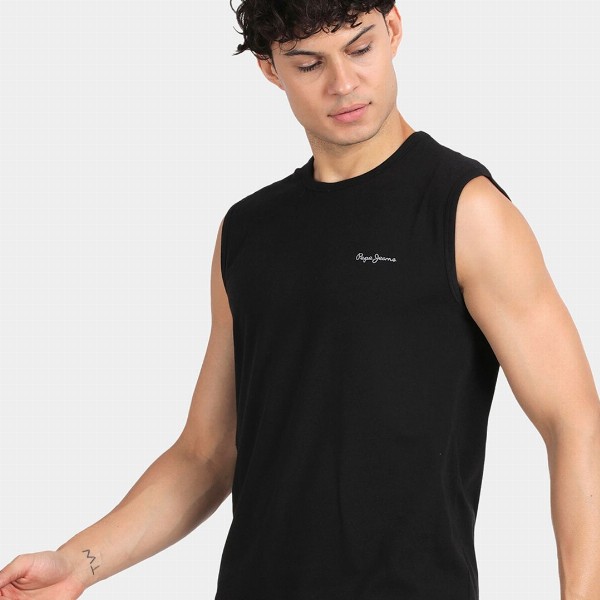 Pepe Jeans Cotton Sleeveless Lounge T-shirt