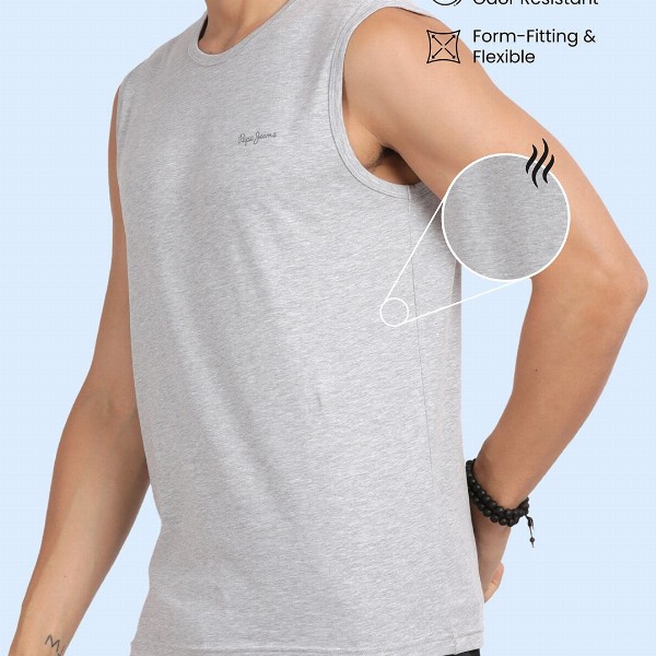 Pepe Jeans Cotton Sleeveless Lounge T-shirt