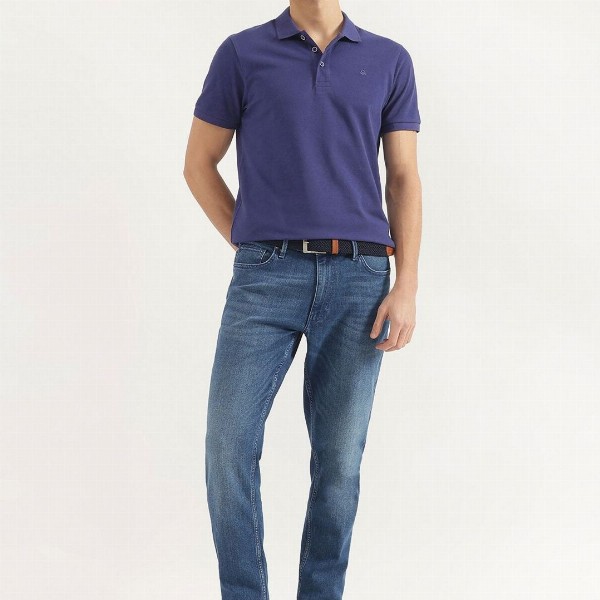 United Colors of Benetton Men Solid Polo Collar Regular Fit Cotton T-shirt