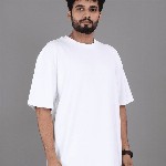 BROWN BROTHERS Unisex Pure Cotton Round Neck Short Sleeves Oversized Casual T-shirt