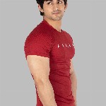 FUAARK Slim Fit Typography Printed Raglan Sleeves Anti Odour  Gym T-shirt