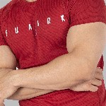 FUAARK Slim Fit Typography Printed Raglan Sleeves Anti Odour  Gym T-shirt