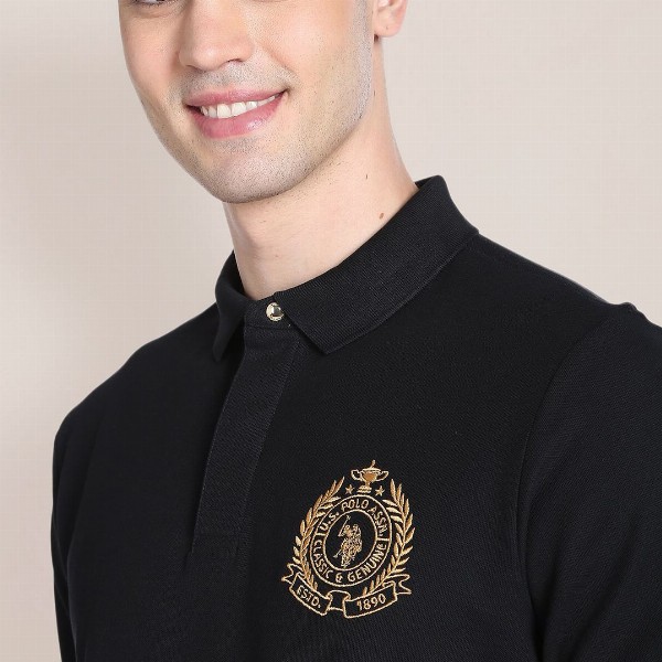 U.S. Polo Assn. Polo Collar Regular Fit Pure Cotton T-shirt