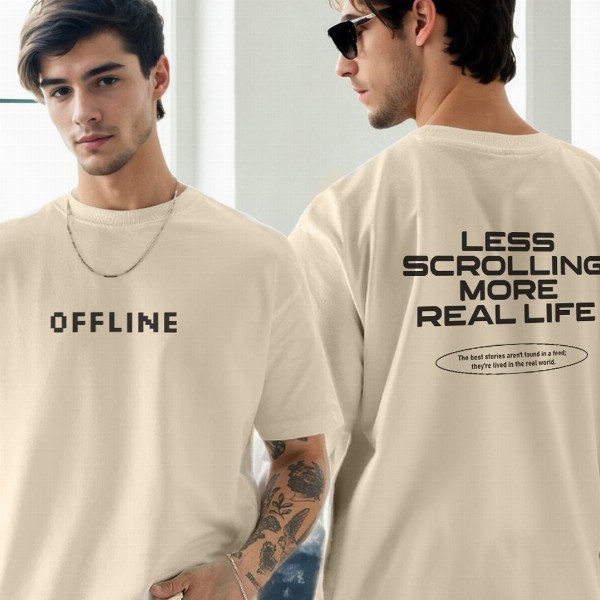 NOBERO Men Printed Oversized Fit T-shirt